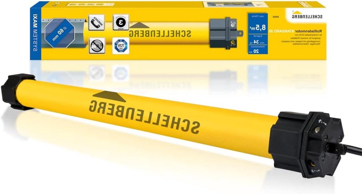 Rolluikmotor Maxi - Buis-aandrijving - Automatisch Sluiten - Mechanische Eindinstelling - 20 Nm 8.5 m2 - Staal