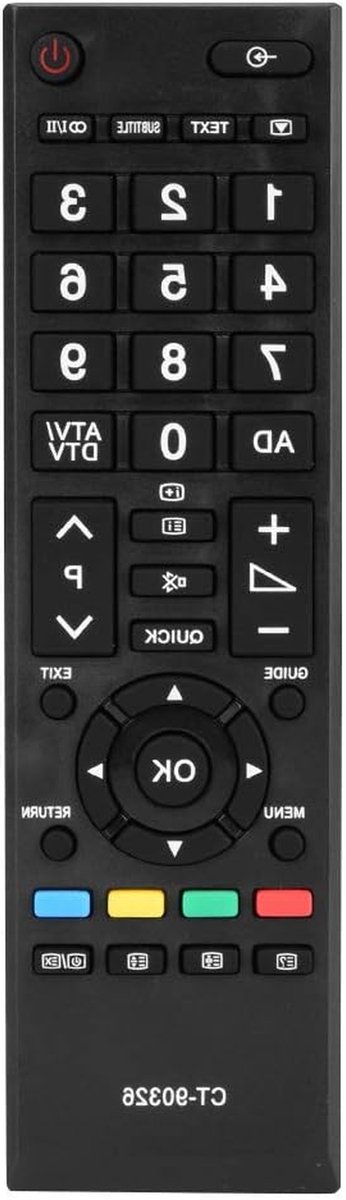 Universele Afstandsbediening - Multifunctioneel Bedieningspaneel - TV Bediening - Grote Knoppen - 10 Meter Bereik - Zwart