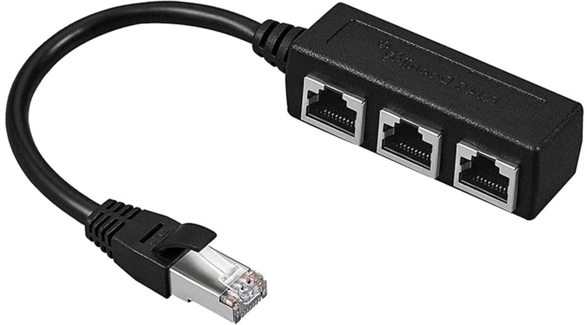 Omgoods - RJ45 Ethernet Splitter Kabel, 1 naar 3
