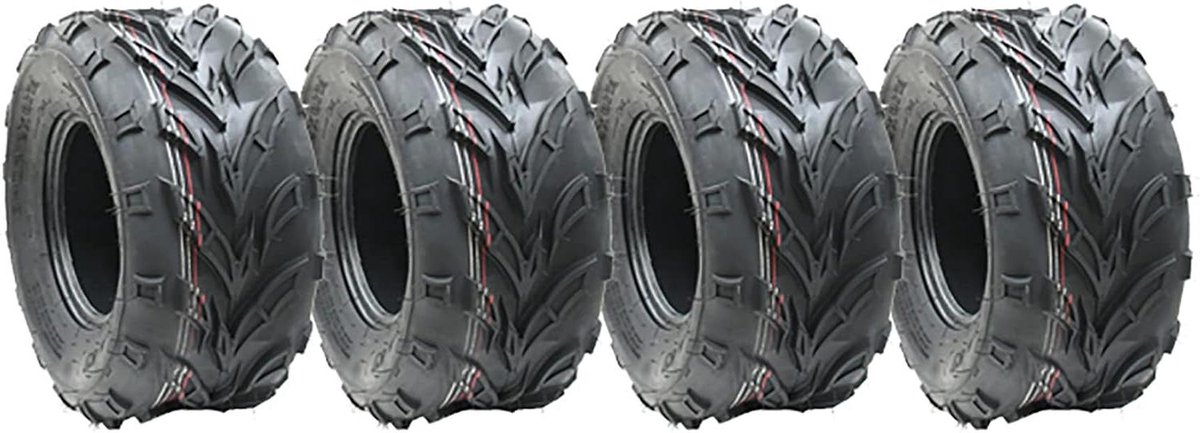 ATV Quad Banden - Terreinbanden Set - Off-road Rijden - Weg Legale E-markering - 18x9.50-8 4 Stuks - Zwart