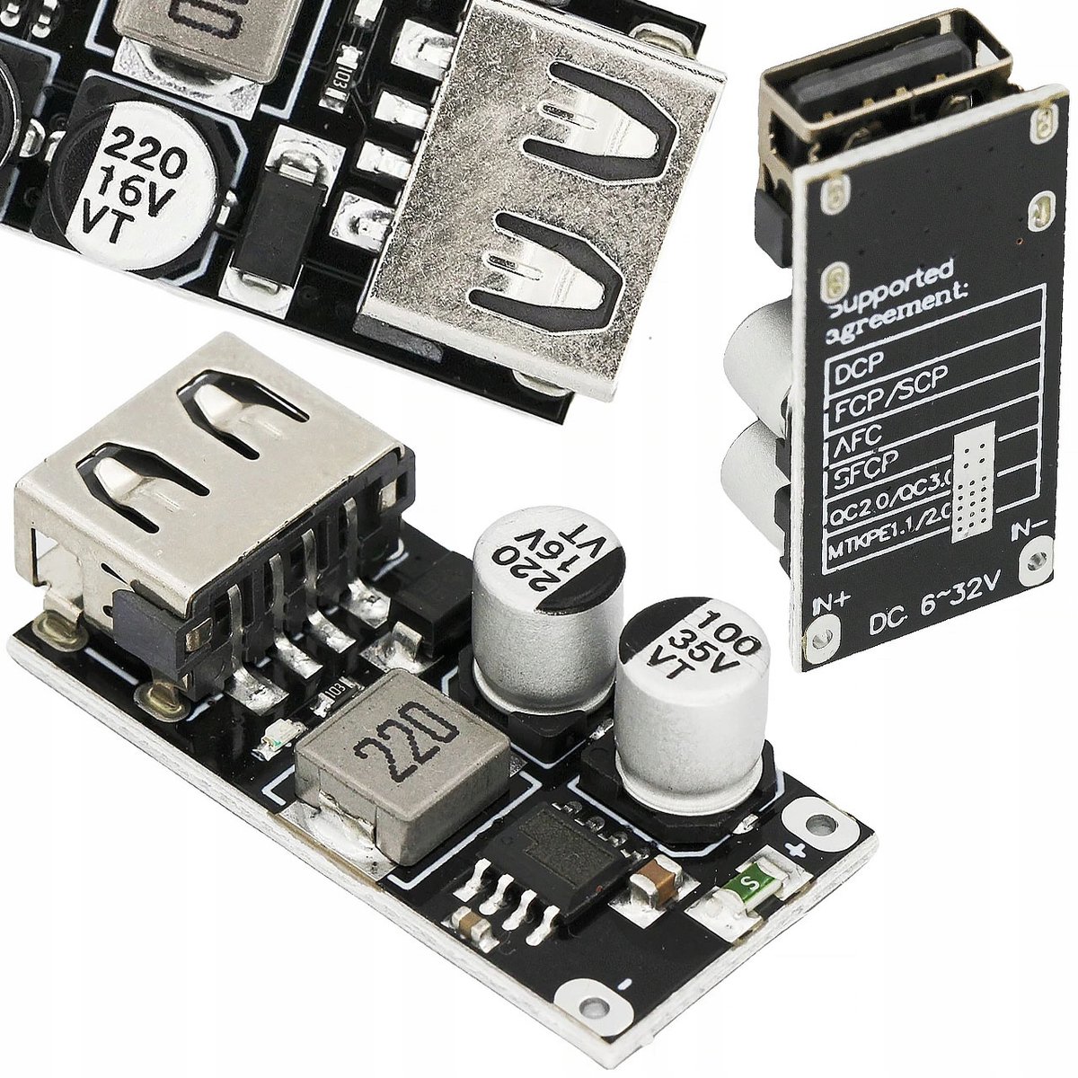 Rosfix Spanningsomvormer 1-Kanaals Step-Down Oplader - USB2.0/3.0 5V - Bescherming Tegen