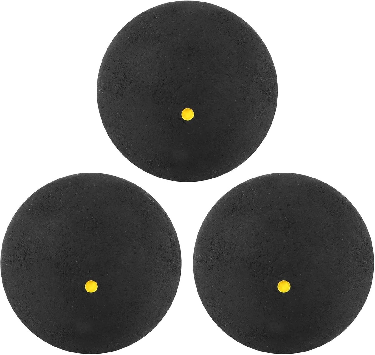 Professionele Squashballen Set van 3 Stuks voor Competitie en Training - Geel, Lage Snelheid, Ideaal voor Spelers