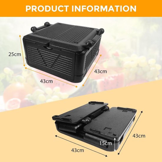 Opvouwbare koelbox en thermobox - Multifunctionele isolerende piepschuimbox voor camping en picknick - 26 liter — afbeelding 4