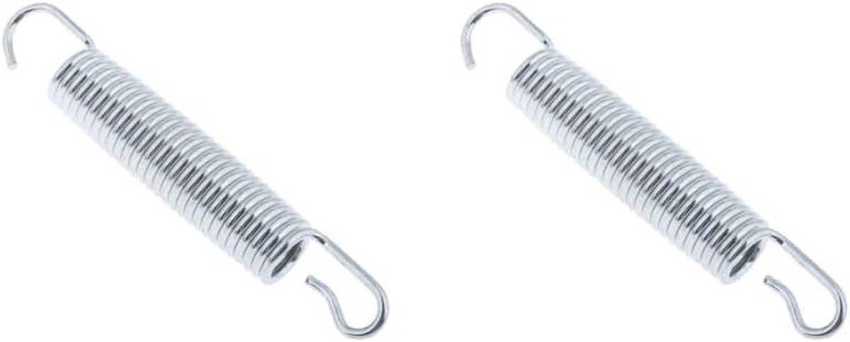 Trampoline veren - Vervanging veren - Trampoline reparatie - Verchroomd metaal - 87mm tot 210mm - Zilver