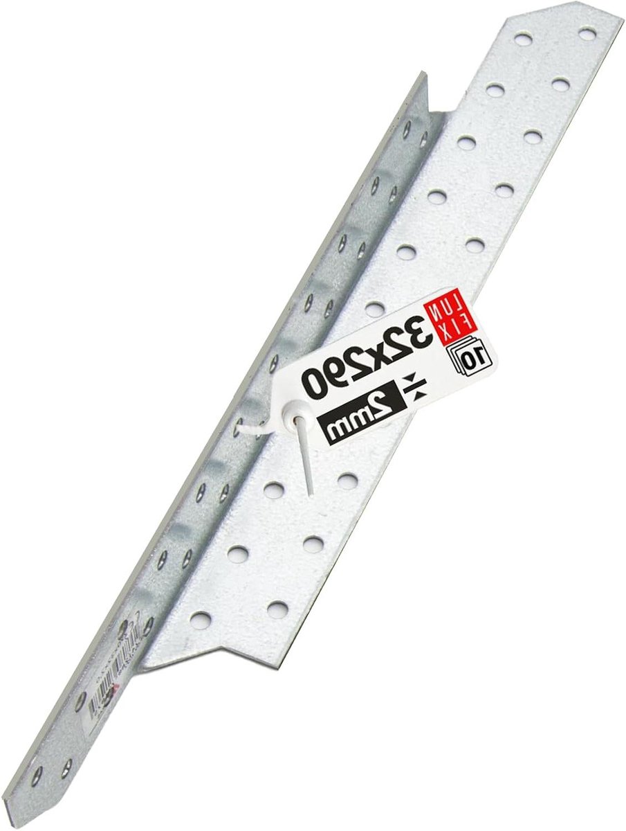 Dakanker Set - Hoekverbinder Balk - Dak Stabiliteit - Verzinkt Staal - 10 Stuks - Zilver