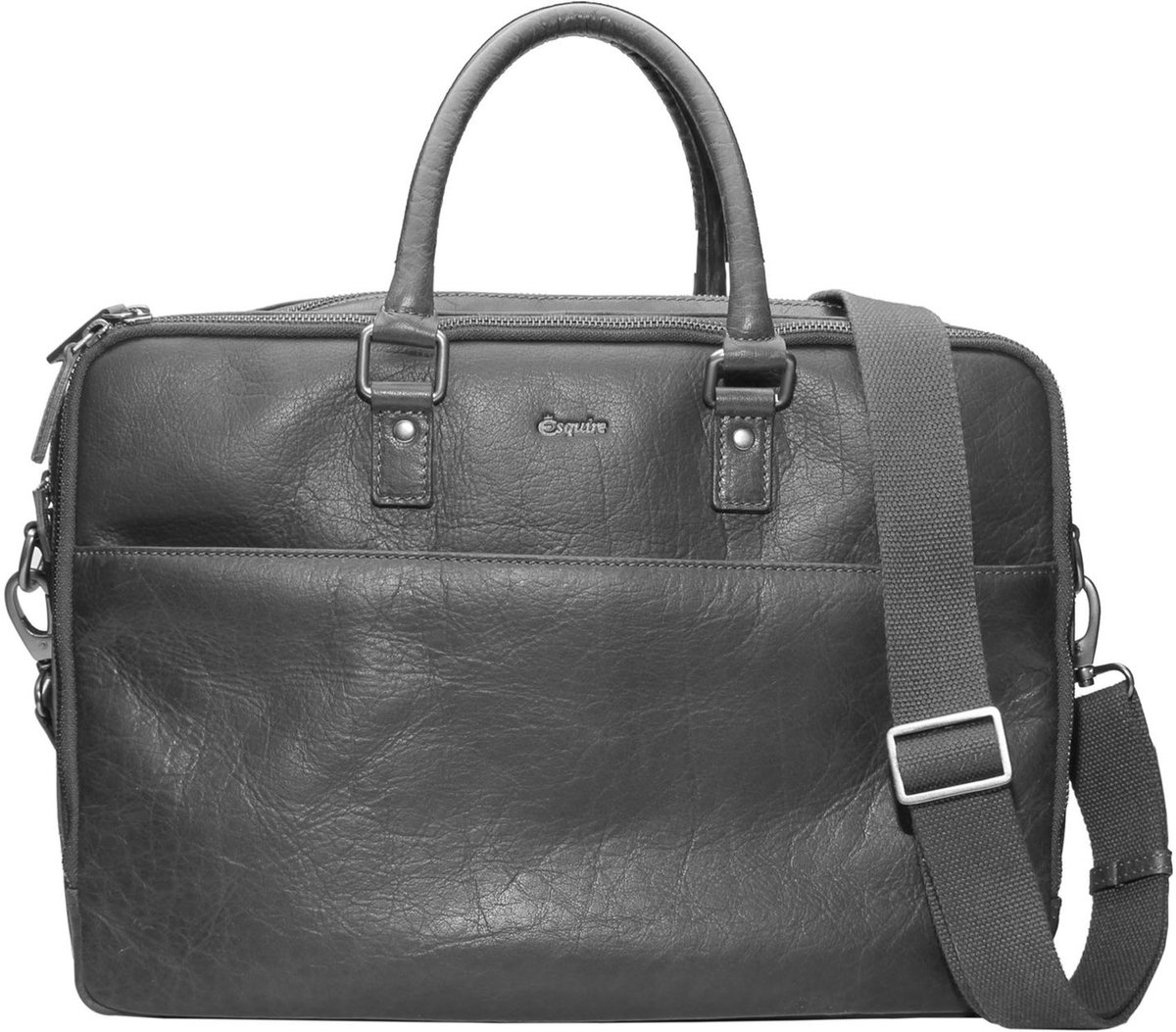 Esquire business tas laptoptas met laptopvak Buffalo 85 Business Bag Black zwart