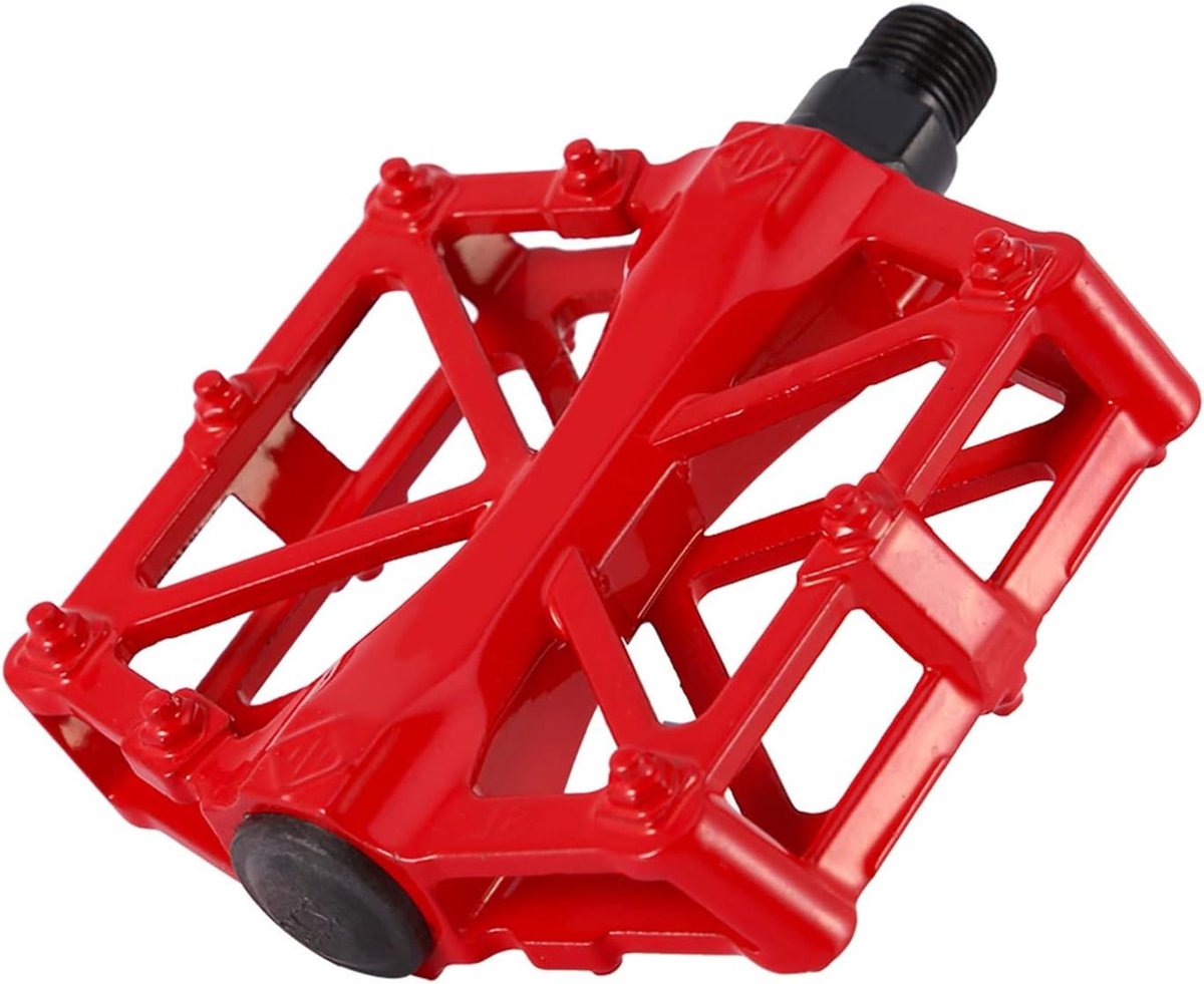 Fiets Pedalen - Alloy Fietspedalen - Wegwielrennen Fietsen - Ultralicht Aluminium - 12 x 9.5 cm - Rood