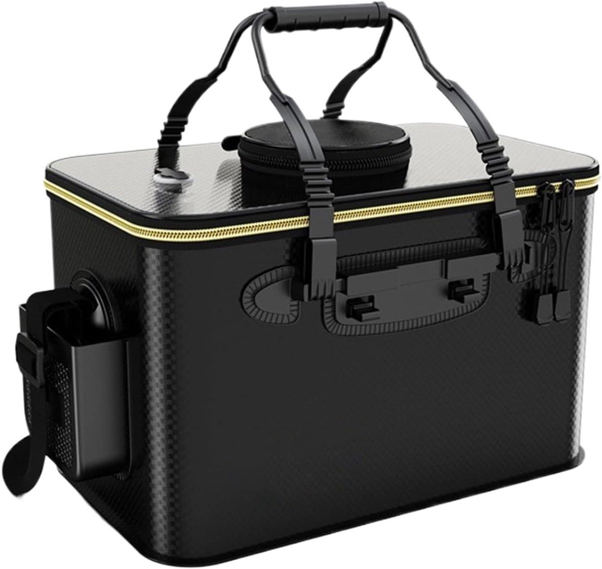 Visemmer - Vistransport tas - Levende vis bewaren - Superieur zuurstofgat - 40 cm - Zwart