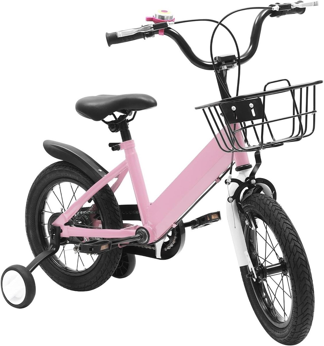 Kinderfiets Loopfiets Fiets Buiten Spelen Verstelbaar Zadel 14 Inch Roze