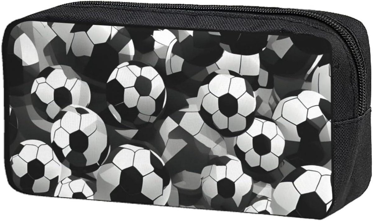 Voetbal Patroon Pennen etui - Etui Organizer Pouch - Kantoor Reizen Dorm - Grote Capaciteit Ruim