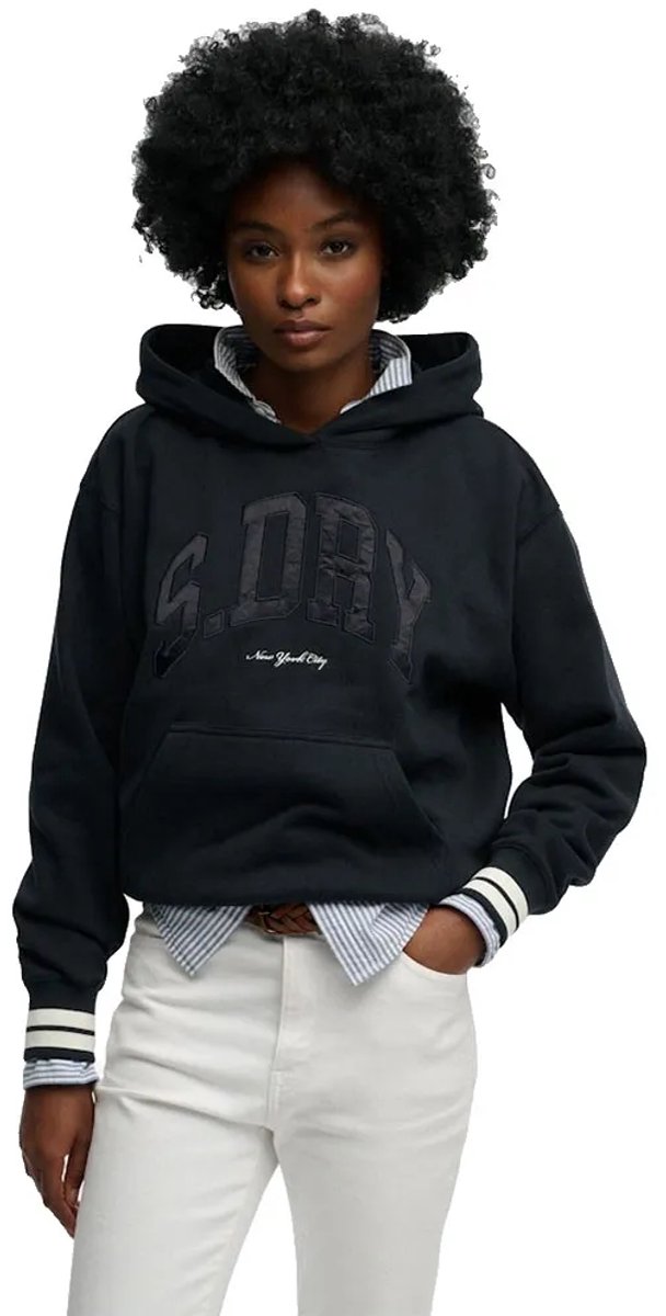 Superdry Country Club Varsity Hoodie Dames Hoodies Marineblauw