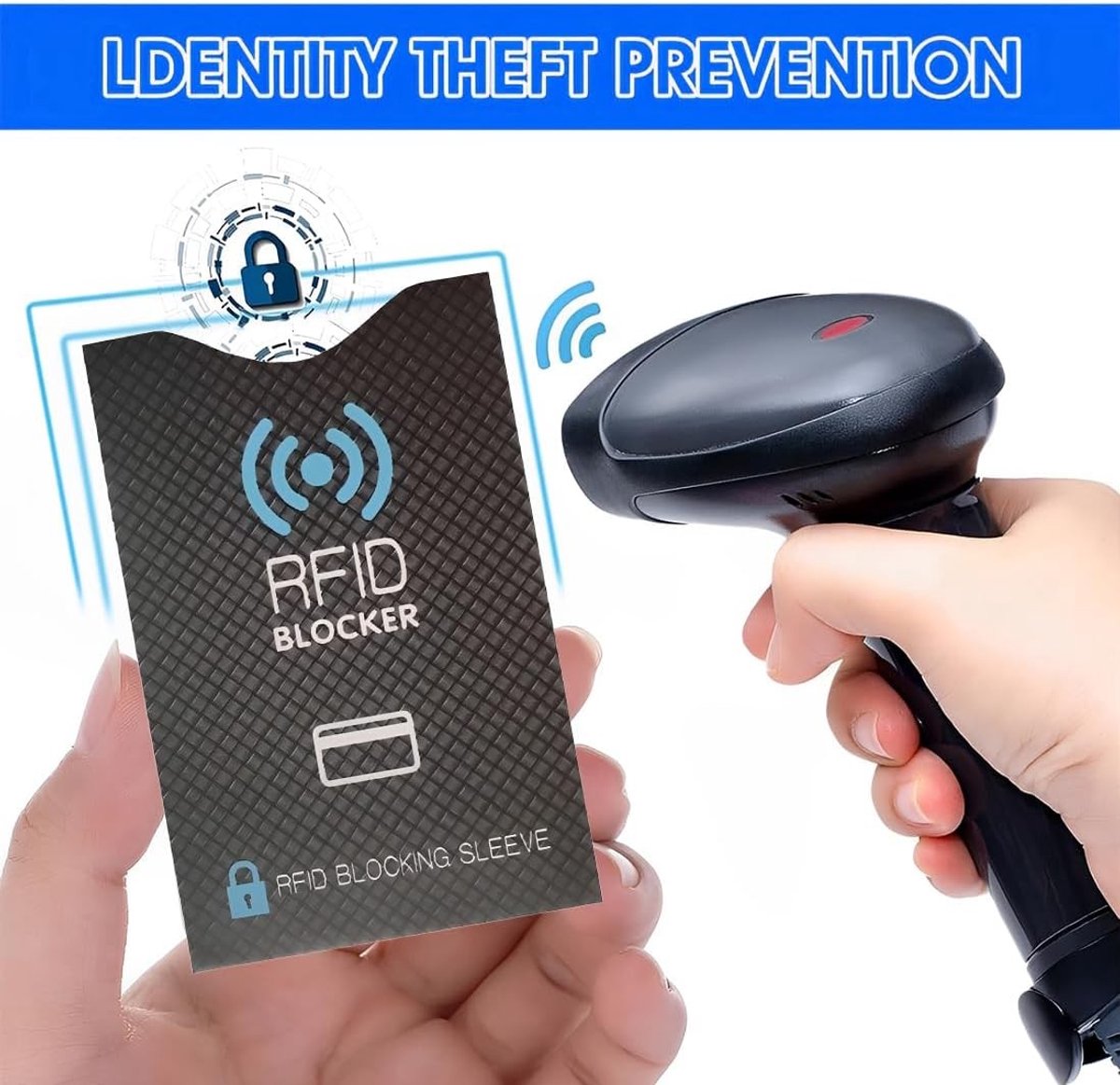 Set van 10 RFID-blokkers voor bescherming tegen diefstal van creditcards, NFC-beveiliging en koperpapier