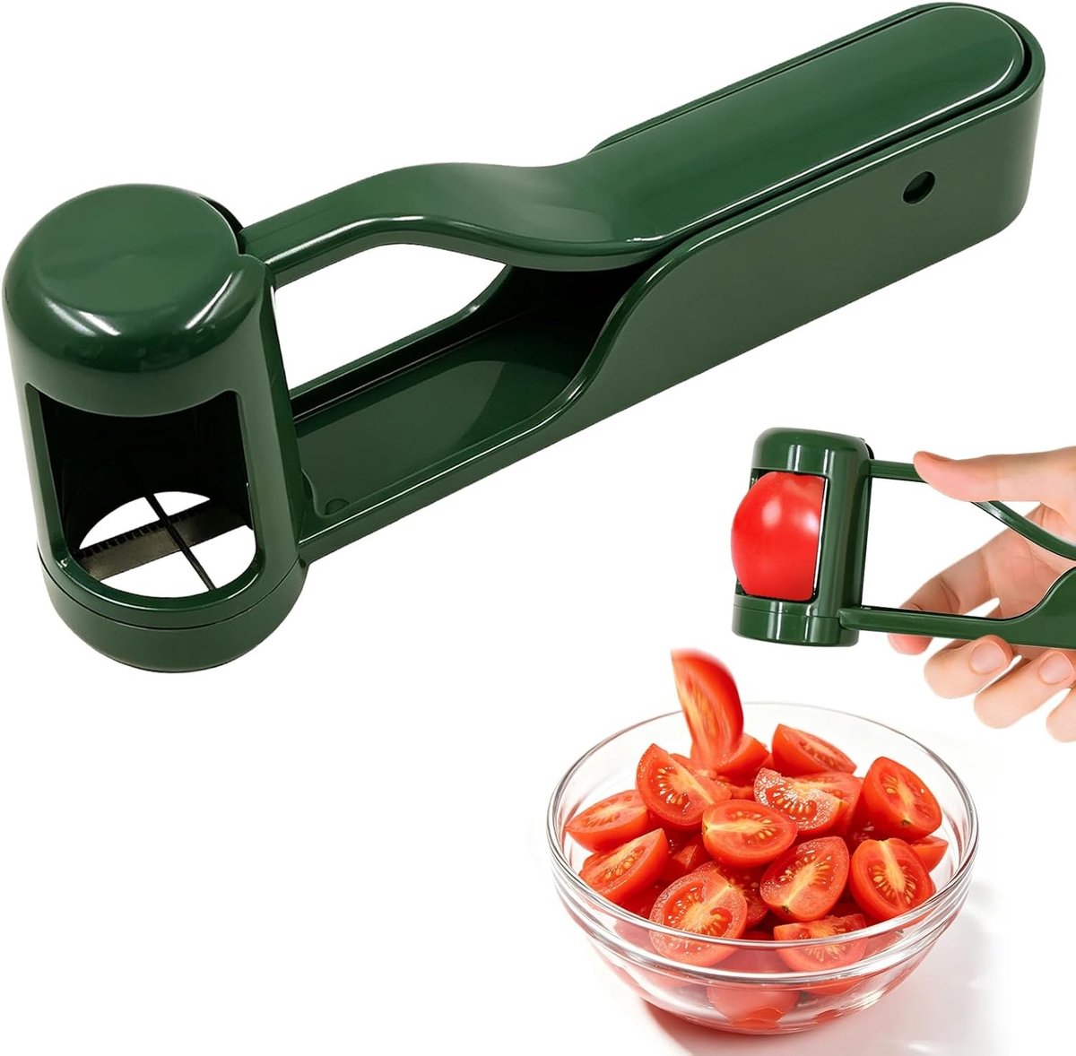 Fruitsnijder - RVS - Compact - Ergonomische Handgreep - Voor Druiven, Tomaten en Bessen