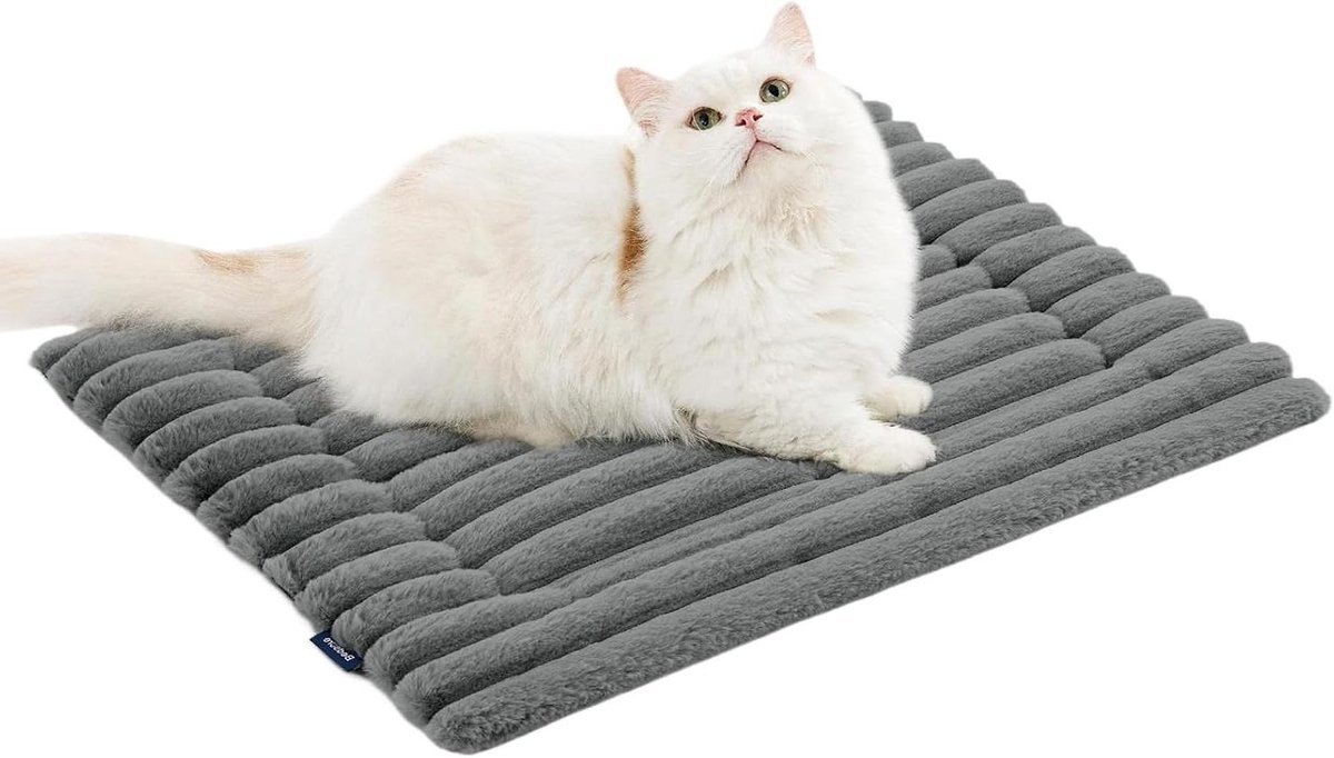 Huisdier Transportkooi Kussen - Onderlegger Puppy Kooi - Comfortabel Reizen - Huidvriendelijke Thermische Stof - 61x45 cm - Grijs