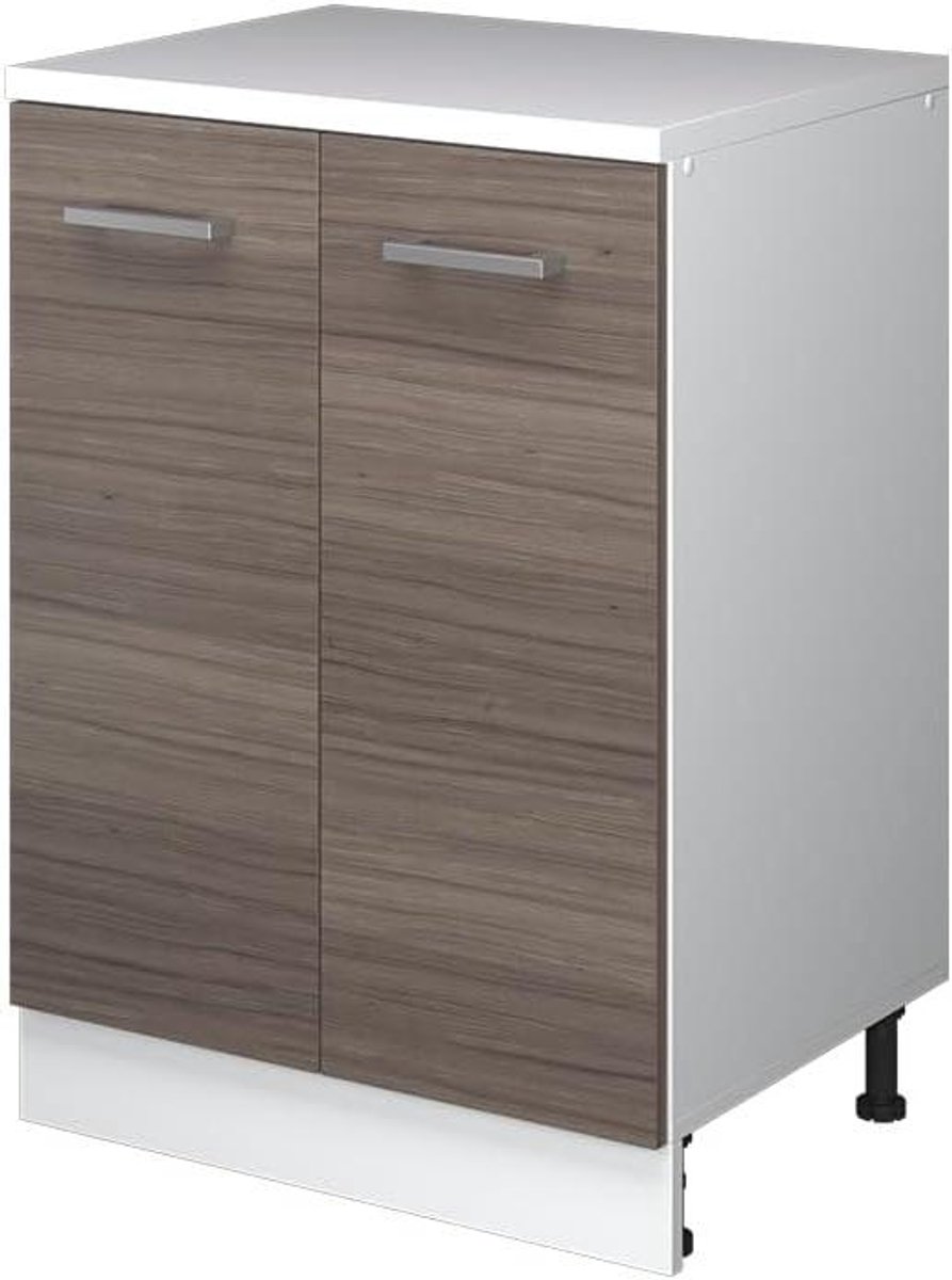 Keukenkast Schuine Wand - Opbergkast Keuken - Ruimte Optimaliseren - Verbindend Element - 60 cm breed - Grijs
