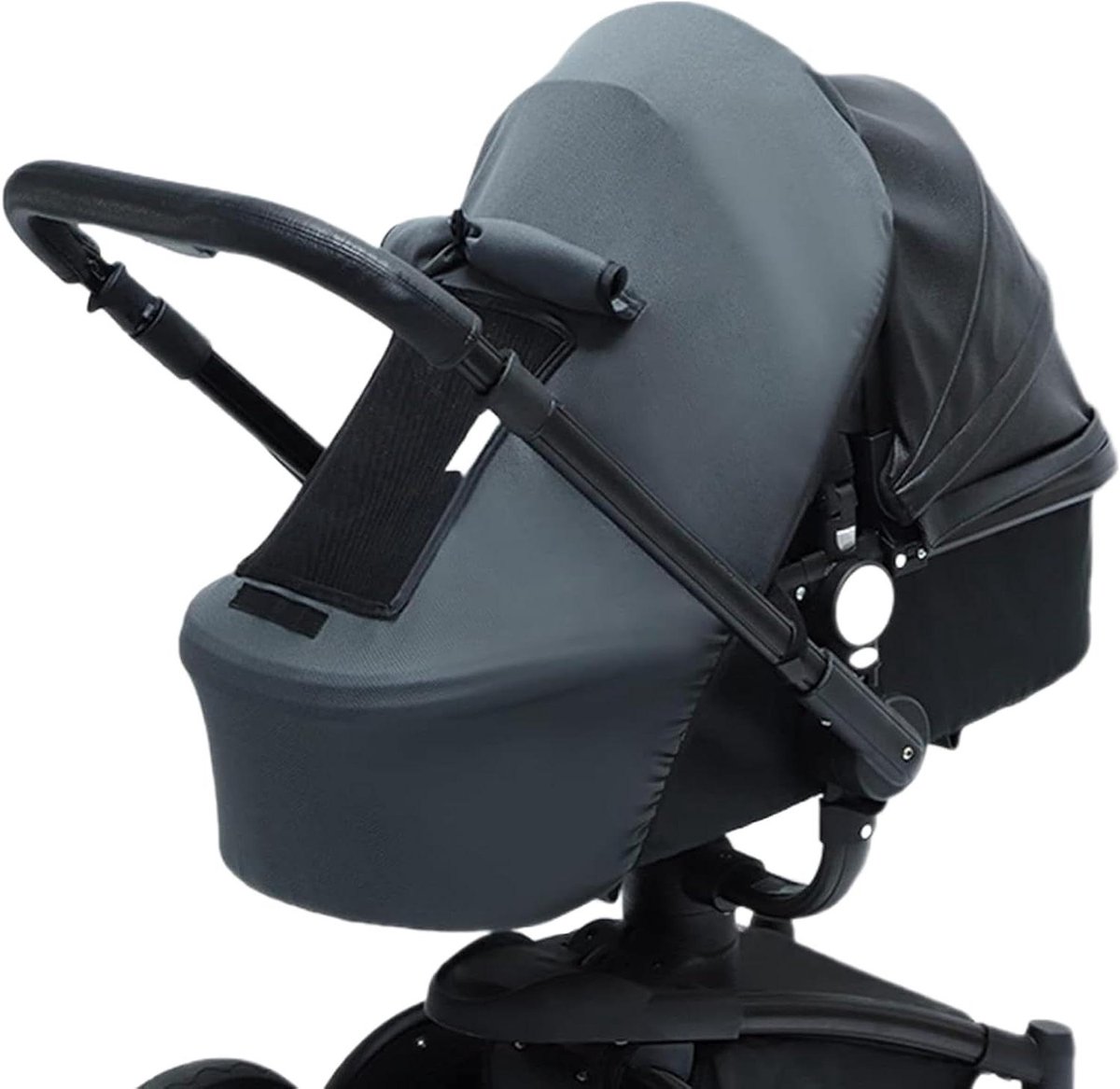 Kinderwagen Zonnescherm - Regenkap UV Bescherming - Bescherming Baby - 360 Graden Dekking - 85 x 67 cm - Grijs