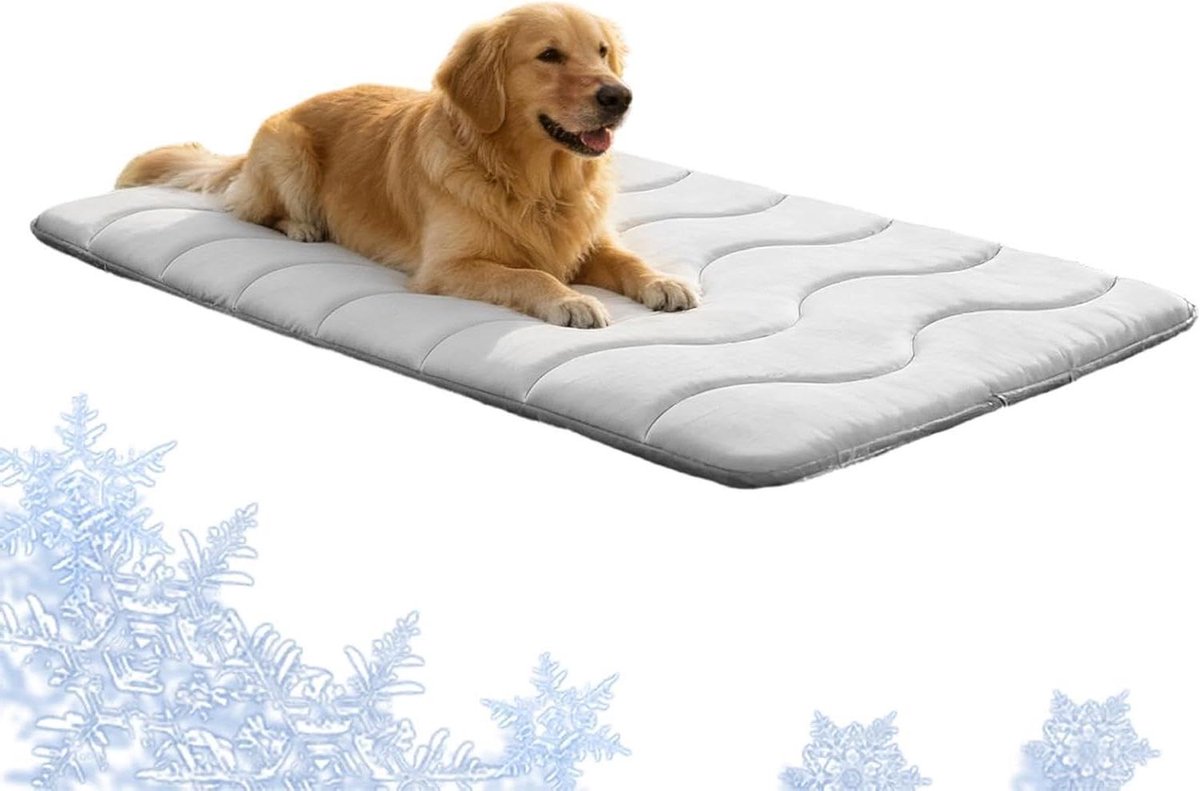 Honden Koelmat - Verkoelend Hondenbed - Hitte verminderen - Geen opbouw nodig - 40 x 30 cm - Grijs