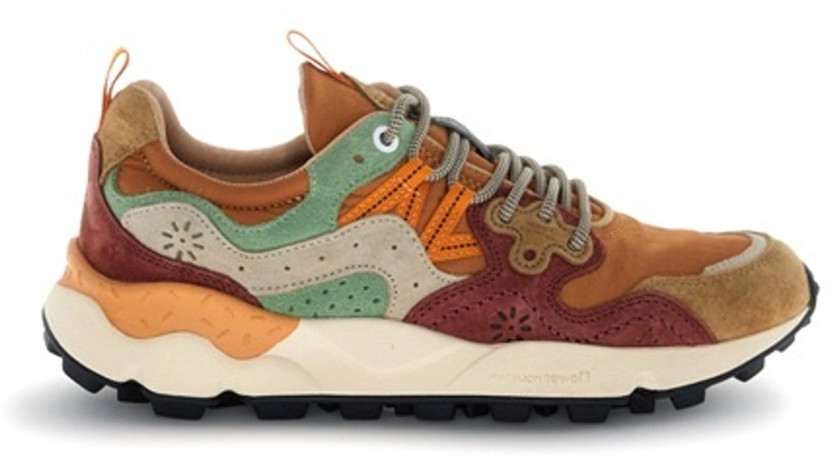 Flower Mountain dames sneakers cognac bruin multi