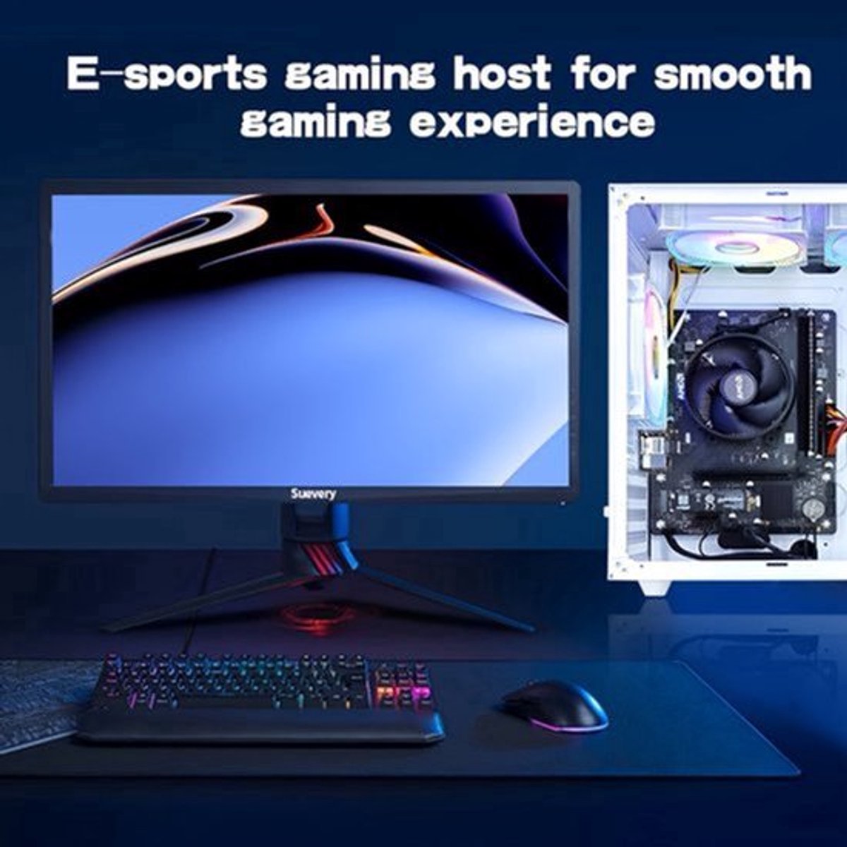 Gaming PC – Highperformance Pc – Gaming Computer – Compact Desktop – Moderne Desktop – AMD Ryzen 5 5600GT Processor – 16GB DDR4 RAM & 1000GB NVMe SSD