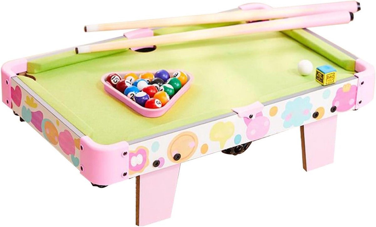 Kleine Biljarttafel - Mini Pooltafel Speelgoed - Spelvaardigheid Trainen - Opvouwbaar Draagbaar Ontwerp - 52.3 x 33.5 x 6 cm