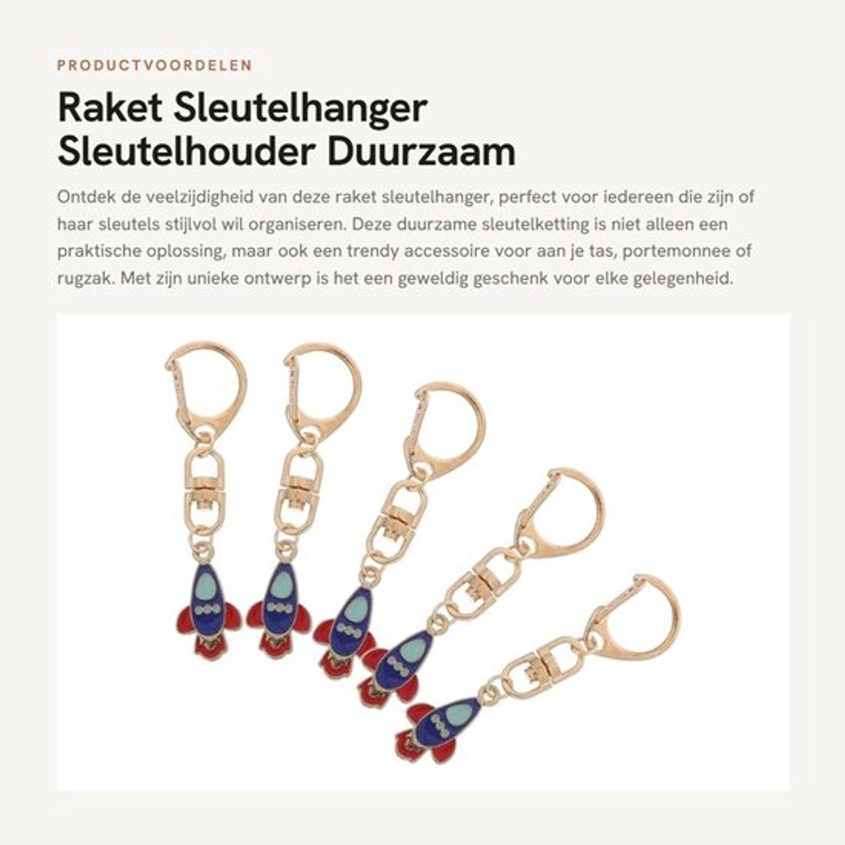 Raket Sleutelhanger - Duurzaam - Sleutelhanger Ringen - Sleutelhanger Auto - Sleutelhanger Kamer - Sleutelhanger Leer - Hoge Kwaliteit