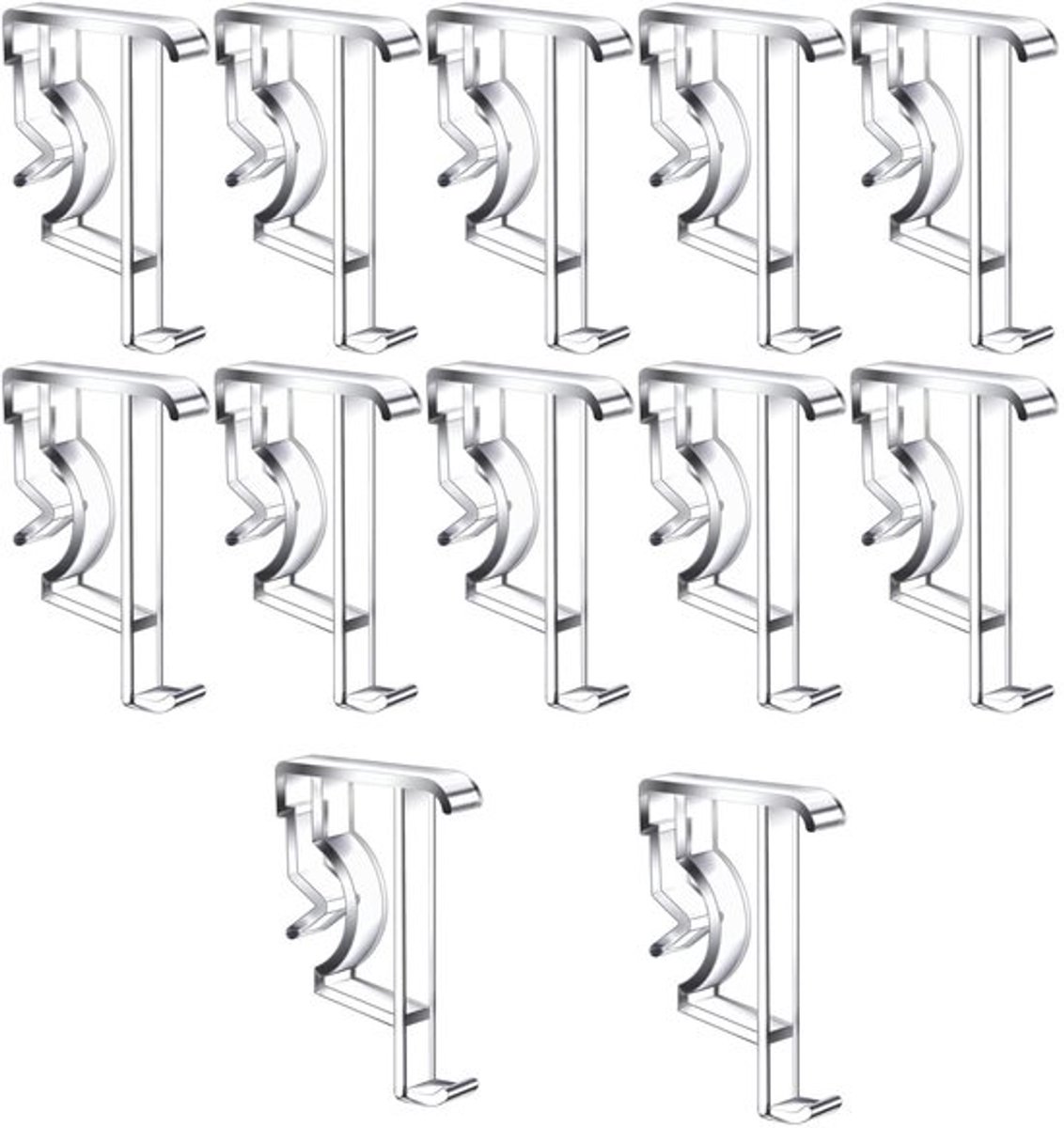 Valance Clips 12 Stuks - 5 cm Transparante Clips - Voor Houten/Faux Houten Jaloezieën - Duurzaam Kunststof - Eenvoudige Bevestiging - Jaloezieclips