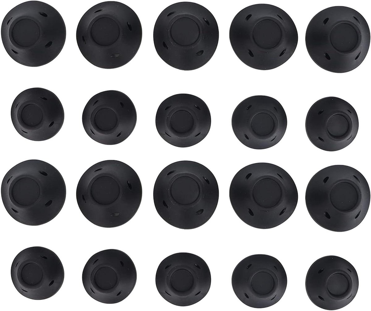 Siliconen Haarrollers - Haarkrulspelden Styling Tools - Haar Krullen Maken - Paddestoelvormig Ontwerp - 20 stuks - Zwart