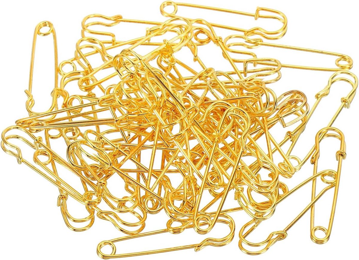 Veiligheidsspelden - Metalen naalden - Knutselen naaien - Extra grote stevigheid - 50 stuks - Goudkleurig