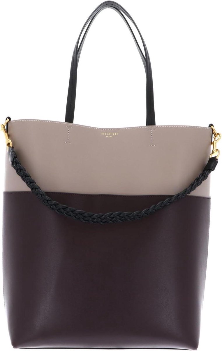Schoudertas Shopper - Hobotas - Dagelijks Gebruik - Tweekleurig Design - 39.5 cm Hoog - Multicolor