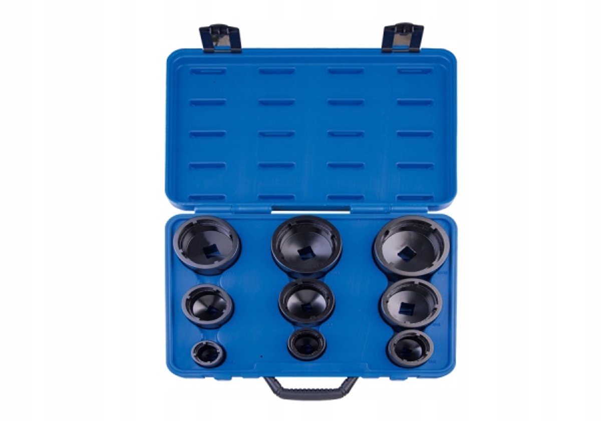 9-delige dopset 1/2" en 3/4" voor wiellagers, 4-12mm
