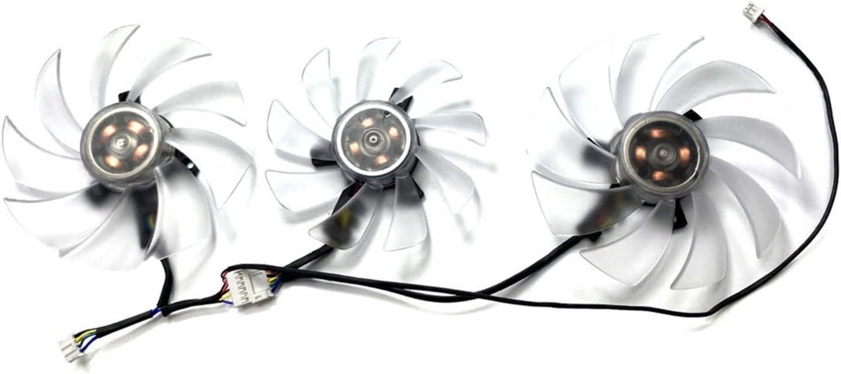 Grafische Kaart Ventilator - GPU Koeler - PC Componenten - Drie Ventilatoren - 4-Pin Connector - Zwart