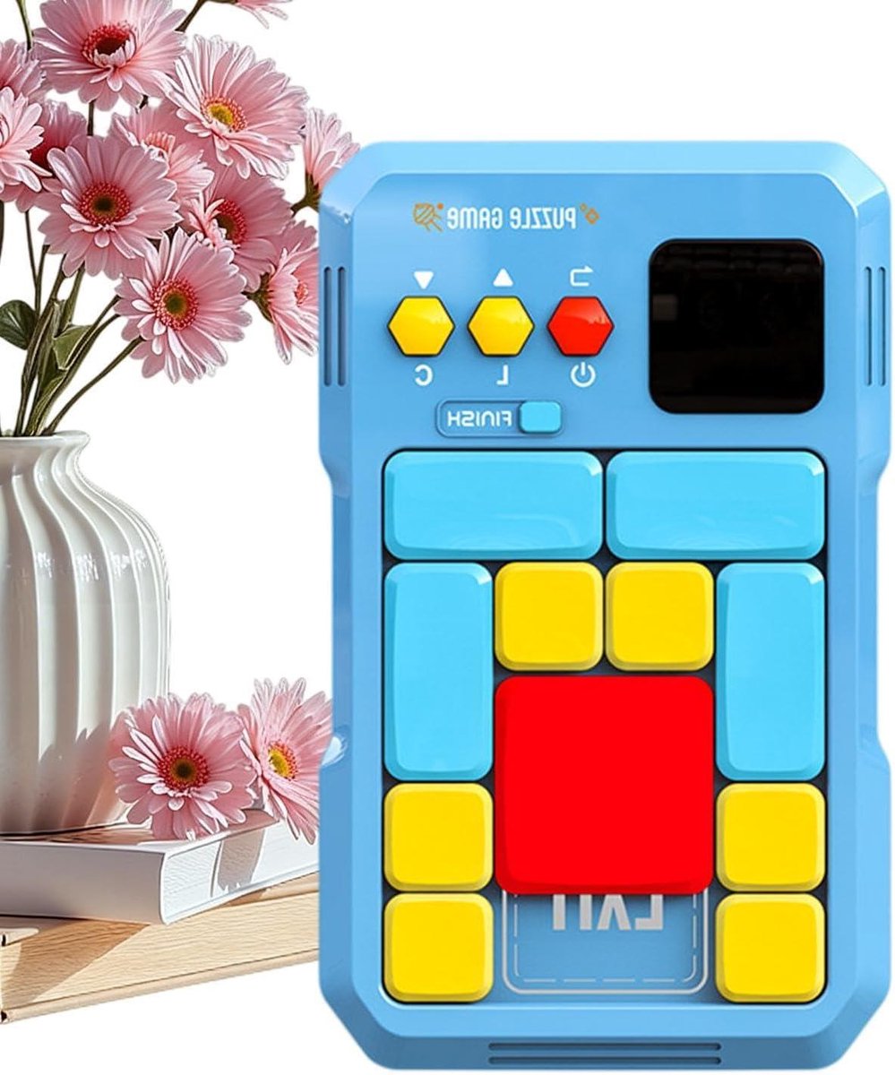 Schuifpuzzels Spel - Breinbreker Puzzel - Ruimtelijk Redeneren - Compact Ontwerp - 23.2 x 15.7 cm - Meerdere Kleuren