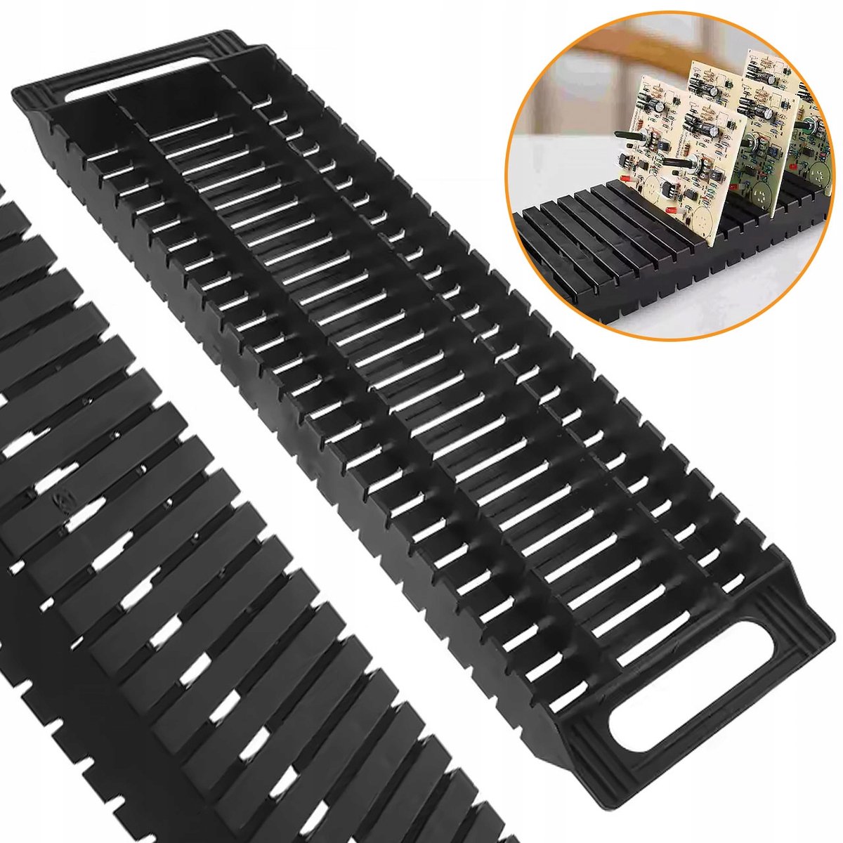 Rosfix PCB Standaard Houder - Antistatisch ESD - 470x135x30 mm - Voor Solderen, Testen en Montage