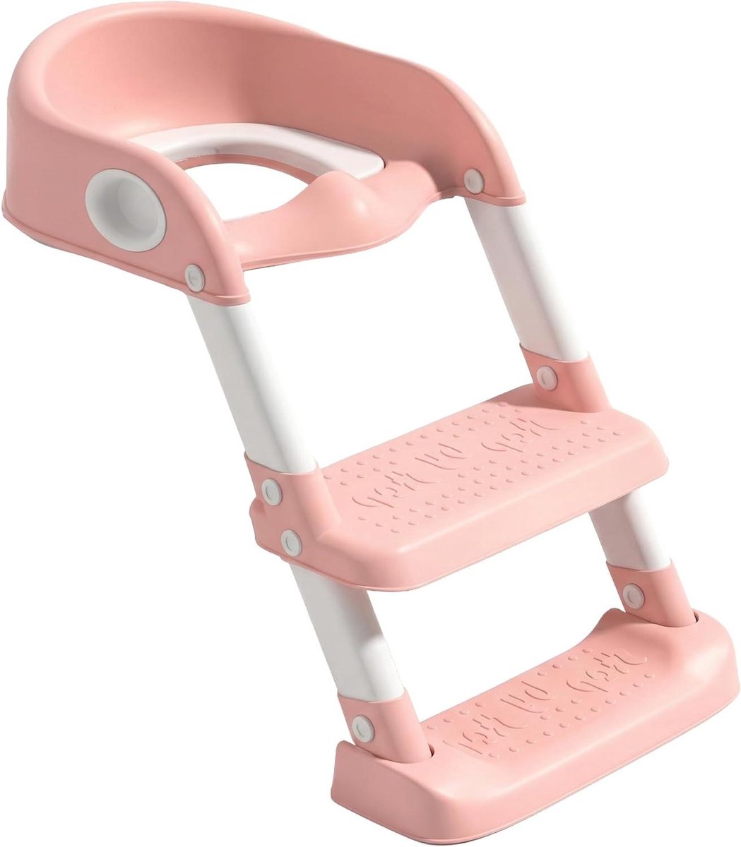 Toilettrainer met Trapje - Zindelijkheidstrainer Potty - Zelfstandig naar Toilet - Met Handvaten Anti-slip