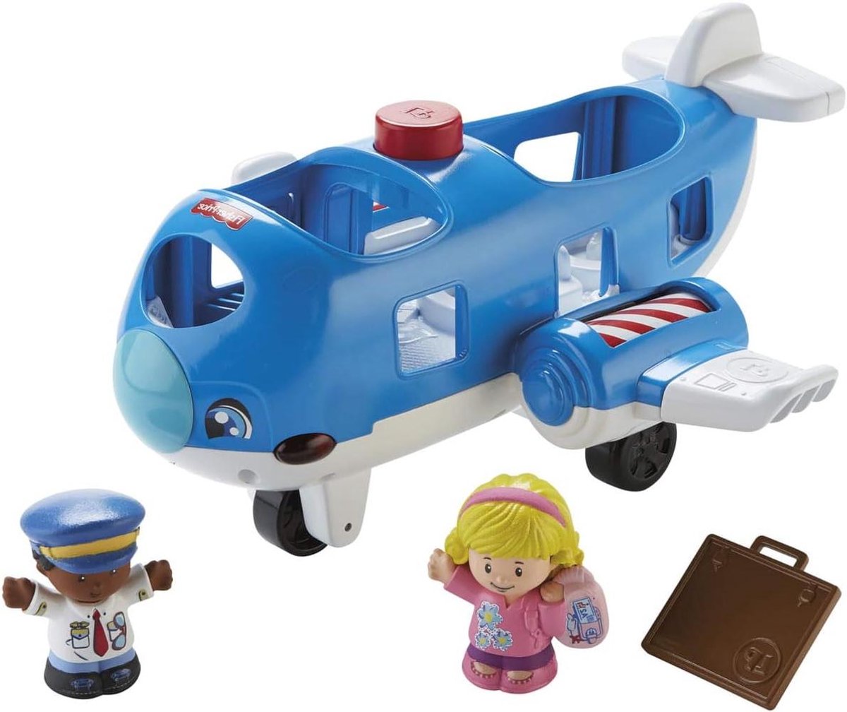 Little People Vliegtuig - Speelgoed Vliegtuig Baby - Rollenspel Avontuur - Lichten en Geluiden - 1 Stuk - Meerkleurig