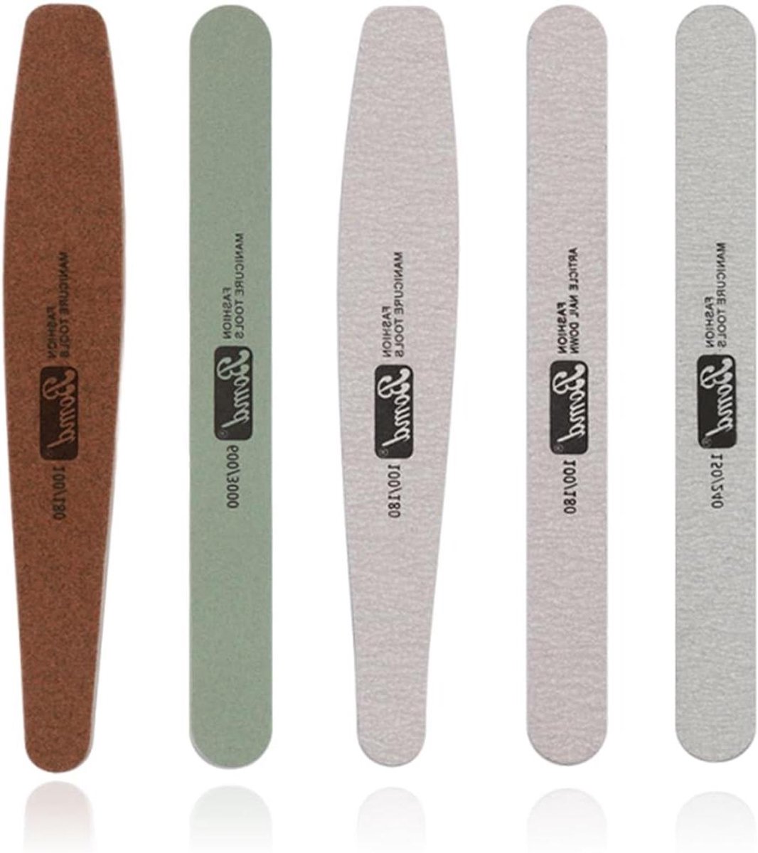 Nagelvijlenset - Nagelvijlen - Manicure thuis - Dubbelzijdig ontwerp - 10 stuks - Grijs