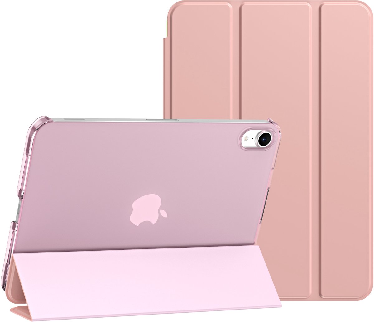 IYUPP Tablet Hoes Geschikt voor iPad Mini 7 (2024) / iPad Mini 6 (2021) Hoesje - Roze Goud