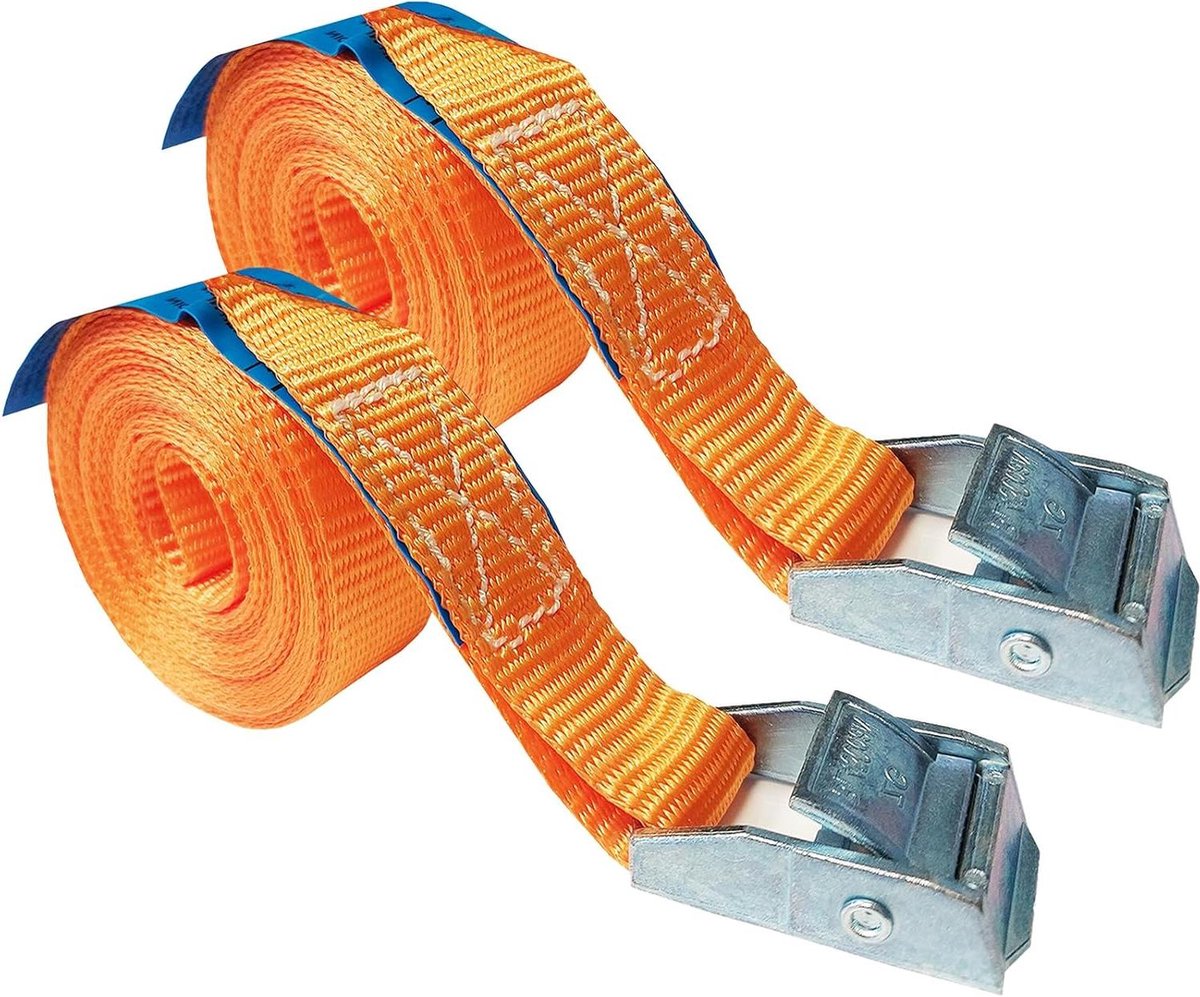 Spanbanden Set - Sjorbanden - Lading Zekeren - Made in Germany - 2 stuks 4 meter - Oranje