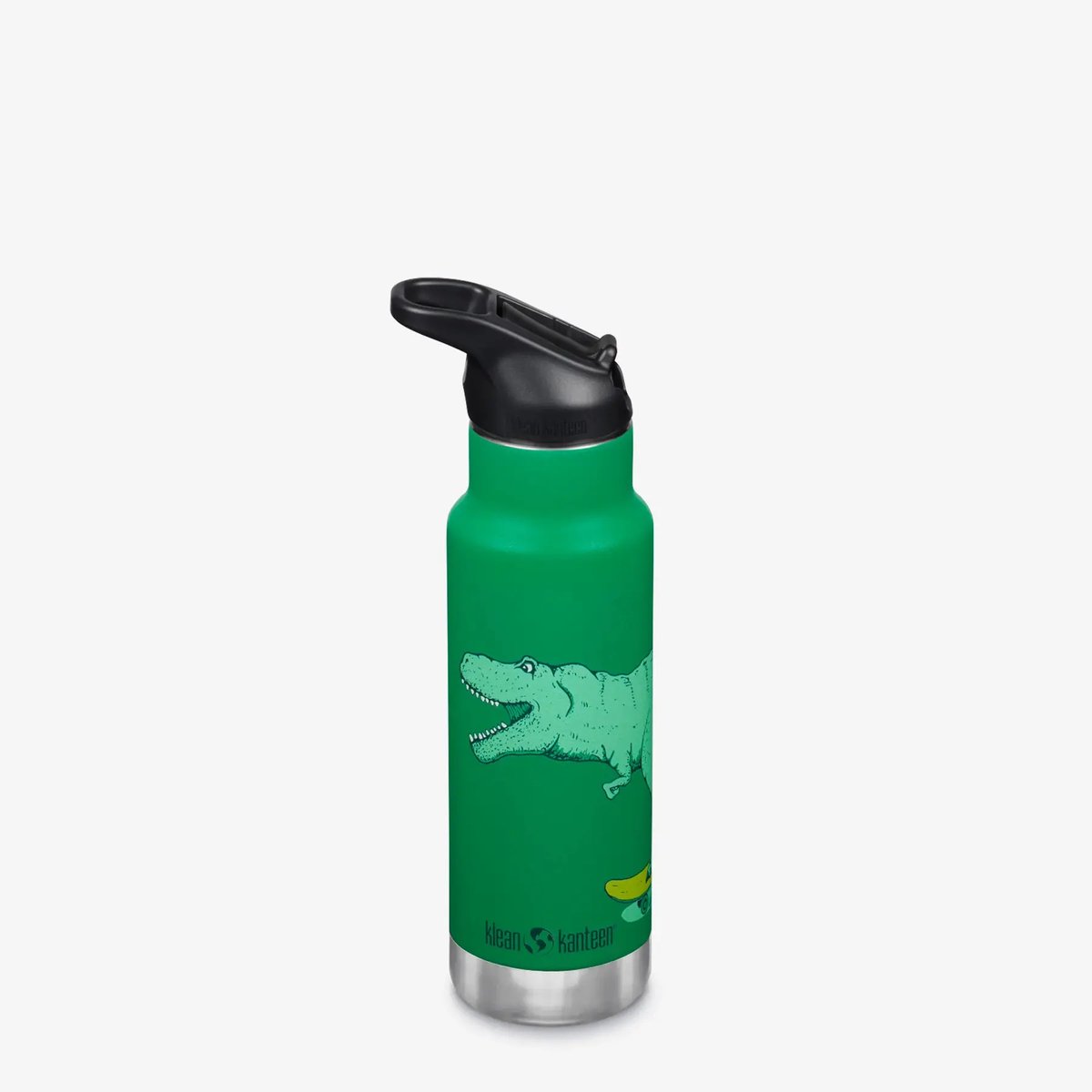 Klean Kanteen - Kinder Isolatiefles Classic N met flipsportdop, 355ml/12oz. dino skate - drinkfles