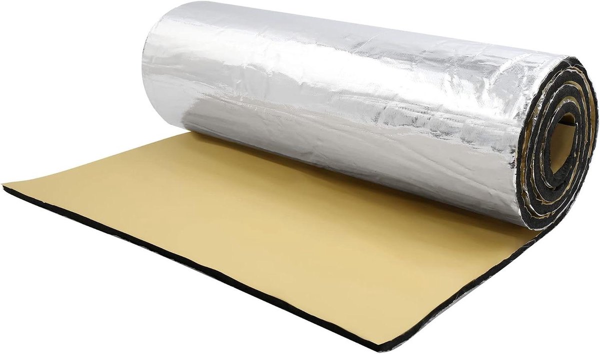 Geluidsisolatie Mat - Isolatiemat Auto - Geluidsreductie Auto - Waterdicht Vochtbestendig - 5 mm 6.8 sqft - Zwart