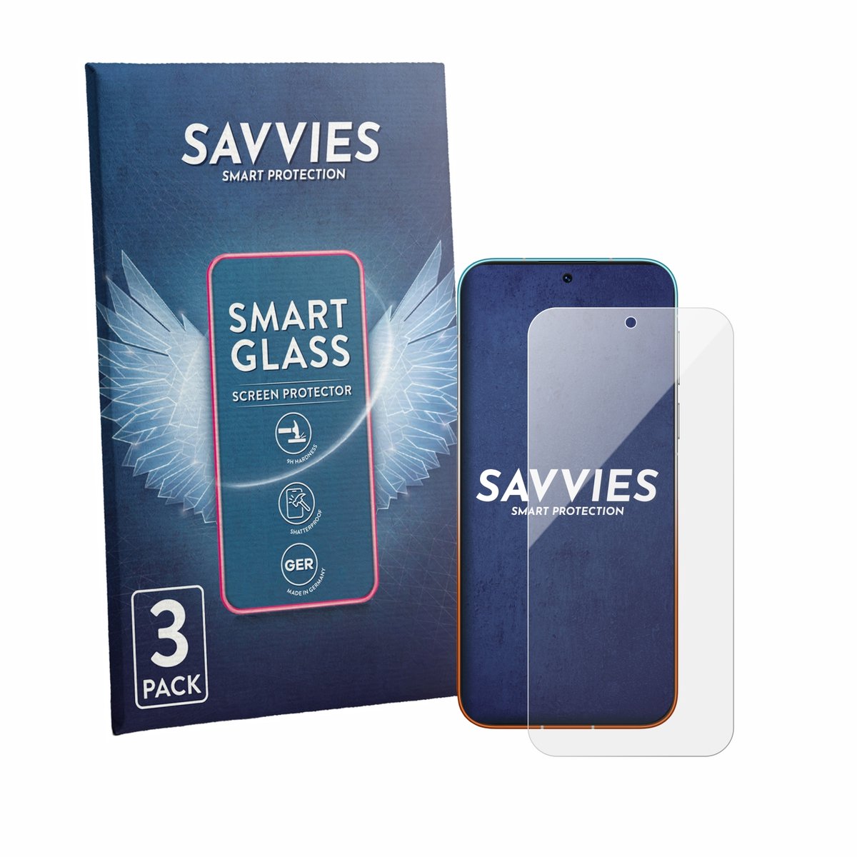 3 Stuks Savvies Screenprotector - geschikt voor Huawei Pura 90s Pro Max - beschermfolie glas transparant