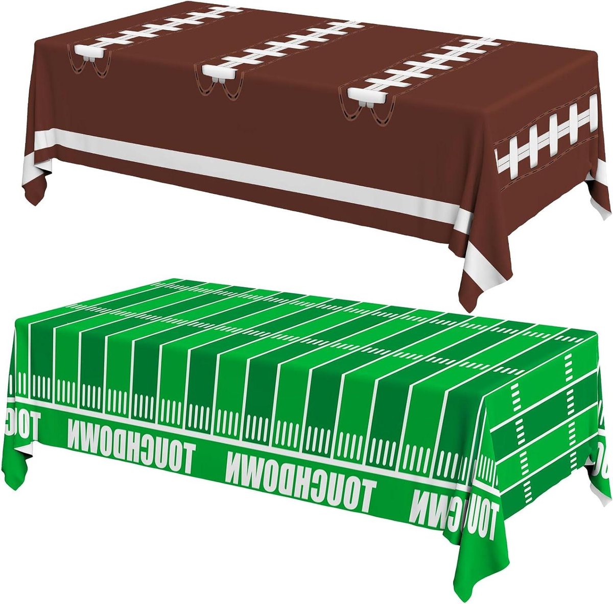 Tafelkleed - Feestdecoratie - Voetbalfeest - Waterdicht en oliebestendig - 2 stuks 137x274 cm - Groen