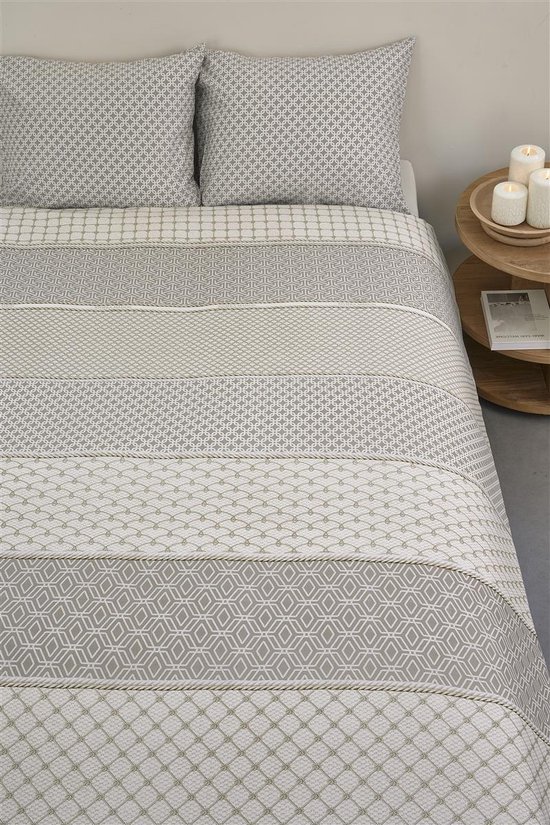 Riviera Maison Ropes dekbedovertrek - Lits-Jumeaux - 240x200/220 - Taupe van Merkloos — afbeelding 2
