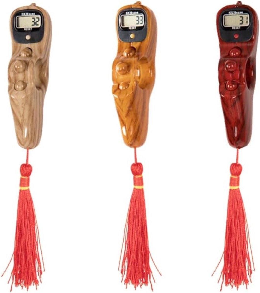 Digitale Kralenteller voor Meditatie en Gebed, 3 Stuks, Perfect voor Boeddhabeelden en Moslimgebeden, Handig en Gebruiksvriendelijk