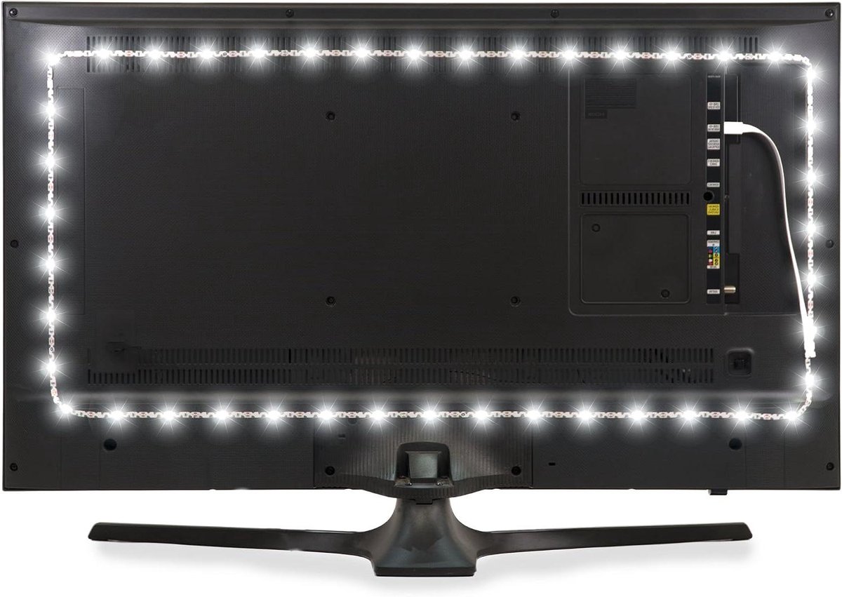 LED TV Verlichting - Omgevingslicht Accent - Oogcomfort Verbeteren - USB Aangedreven - 4 Meter - Wit