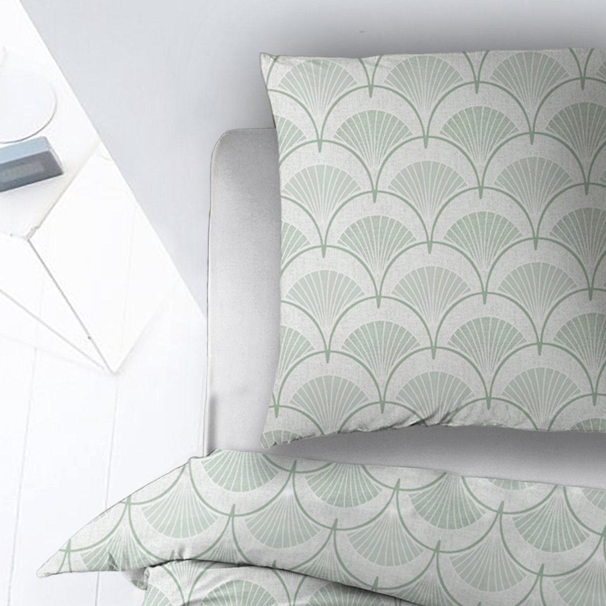 Sleepnight Dekbedovertrek Katoen Kamila - Groen - 270 x 200/220 cm + 2 kussenslopen - [Groen]