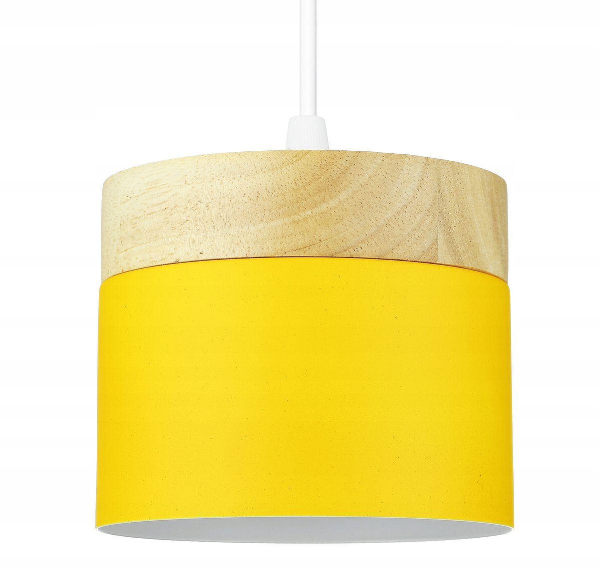 Minimalistische Hanglamp E27 LED Scandinavisch Design Geel Hout