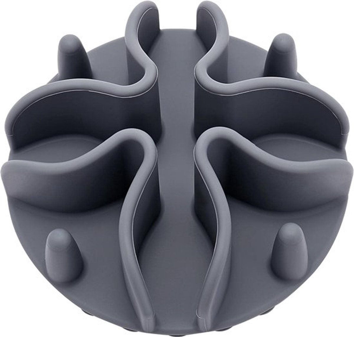 Thijox - Slow Feeder Hondenbak Inleg, Grijze Siliconen Slow Feeder voor Hond Kat Puppy met Sterke Zuignappen, Medium, Duurzaam en Gemakkelijk Schoon t