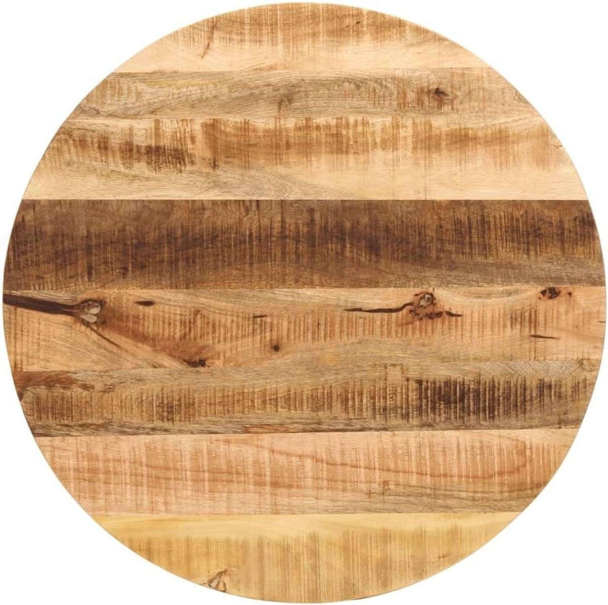 Tafelblad Massief Mangohout - Rond Houten Blad - Tafel Vernieuwen - Unieke Houtnerf - Ø 70 x 2.5 cm