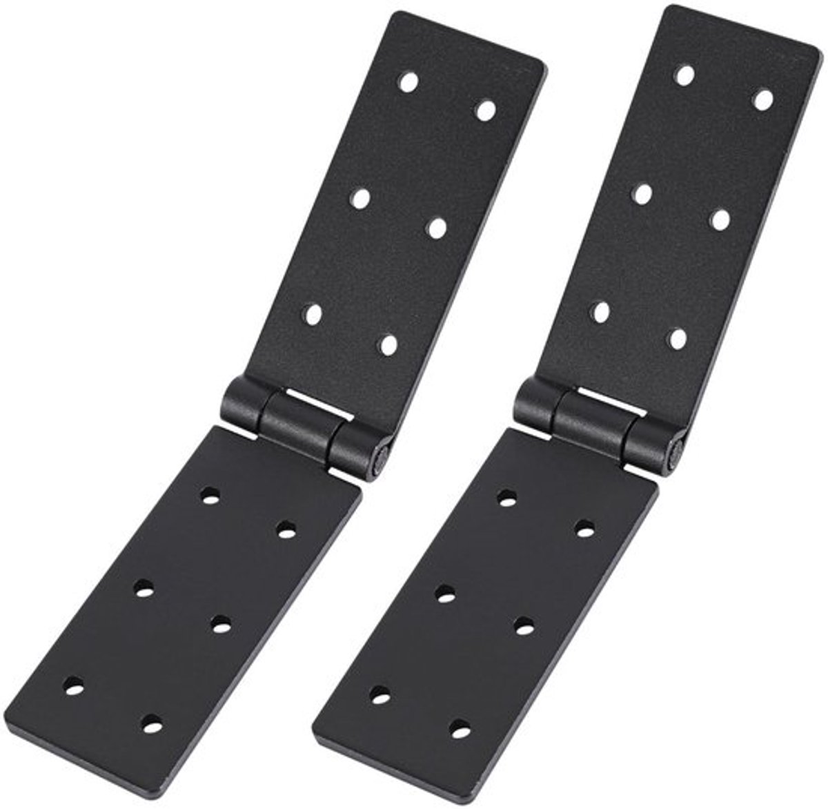 Vouwscharnier Heavy Duty - 2 Stuks - Zwart Metalen Scharnieren - Gecoate Scharnieren - Voor Houten Tuinmeubelen - Afmetingen 198 x 40 x 4,7 mm - Pianoscharnier
